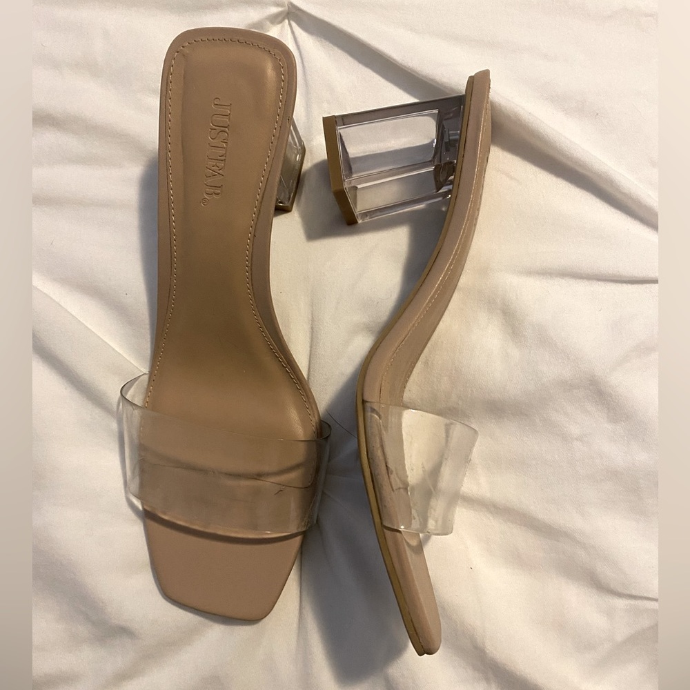JustFab Clear Heels